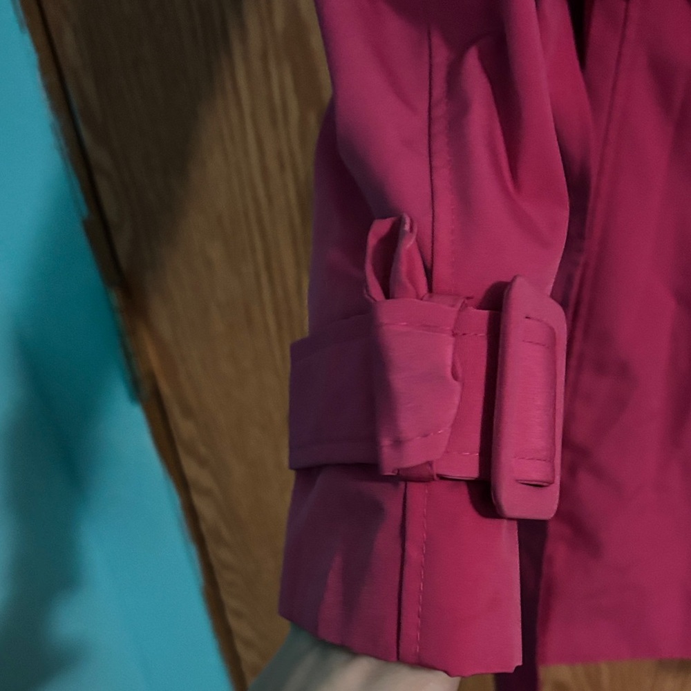 Calvin Klein Fuchsia Trench Coat - Picture 4 of 7